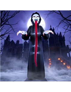 Outsunny 10 FT Halloween Inflatable Skeleton, Scary Halloween Decoration with Built-in LED Lights for Indoor Outdoor Decor 2