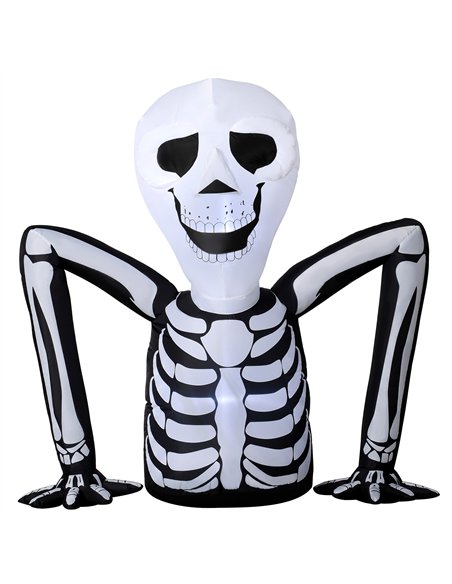 Outsunny Inflatable Ground Crawling Skeleton, Scary Halloween Decoration with Built-in LED Lights for Indoor Outdoor Decor - pic 205659 | FastDaddyshop