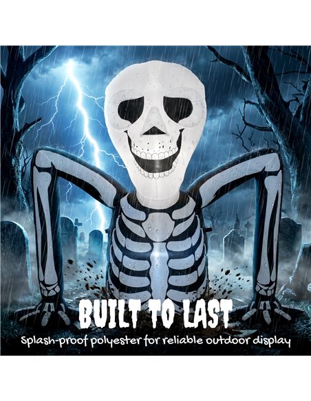 Outsunny Inflatable Ground Crawling Skeleton, Scary Halloween Decoration with Built-in LED Lights for Indoor Outdoor Decor - pic 205664 | FastDaddyshop