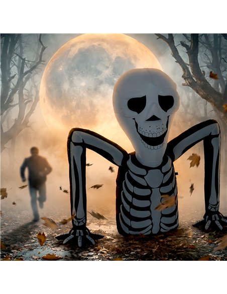 Outsunny Inflatable Ground Crawling Skeleton, Scary Halloween Decoration with Built-in LED Lights for Indoor Outdoor Decor - pic 205667 | FastDaddyshop