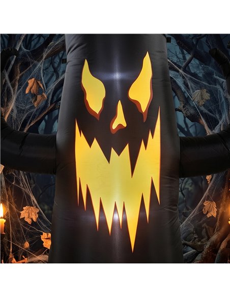 Outsunny 8 FT Halloween Inflatable Spooky Tree, Blow Up Decoration with Ghost and Pumpkin for Garden Indoor Outdoor Decor - pic 205676 | FastDaddyshop