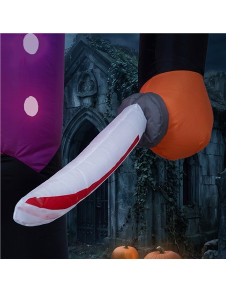 Outsunny 6 FT Halloween Inflatable Headless Skeleton, Blow Up Halloween Skeleton Decoration with LED Lights for Indoor Outdoor - pic 205685 | FastDaddyshop