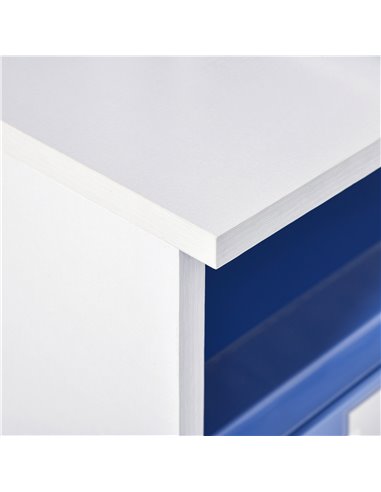 HOMCOM Filing Cabinet/Printer Stand with Open Storage Shelves, for Home or Office Use, Including an Easy Drawer, White