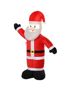 Outsunny 5ft Christmas Inflatable Velvet Look Santa Claus with Welcoming Gesture