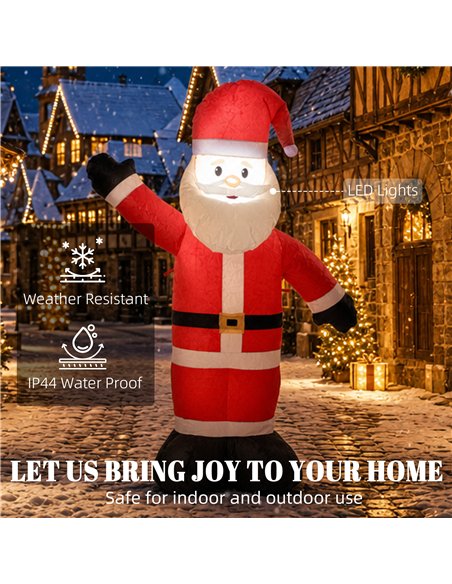 Outsunny 5ft Christmas Inflatable Velvet Look Santa Claus with Welcoming Gesture - pic 205725 | FastDaddyshop