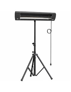 Outsunny 2500 W Electric Infrared Patio Heater, IP65 Outdoor Garden Heater with Tripod, 3 Heat Settings, 24H Timer, Black