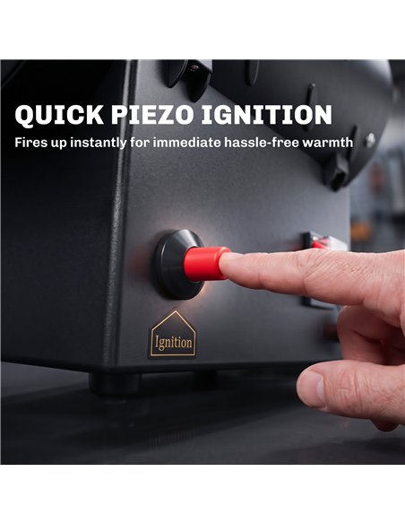 Outsunny 15 kW/51000 BTU Industrial Propane Space Heater, Portable Forced Air Gas Fan Patio Heater w/ Overheat Protection, Black - pic 205771 | FastDaddyshop