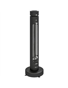 Outsunny 2000 W Electric Infrared Patio Heater, Free Standing Oscillating Outdoor Garden Heater with Knob/Remote Control, Black