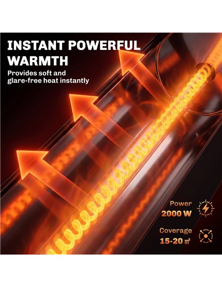 Outsunny 2000 W Electric Infrared Patio Heater, Free Standing Oscillating Outdoor Garden Heater with Knob/Remote Control, Black - pic 205815 | FastDaddyshop
