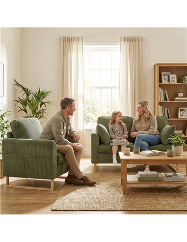 HOMCOM Accent Chair with Spring, Modern Industrial Armchair with Metal Legs for Livingroom Dark Green