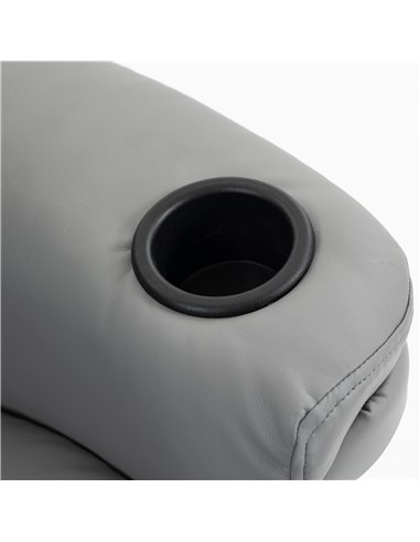 HOMCOM Upholstered Reclining Armchair, Manual Recliner Chair with Footrest and Adjustable Backrest, Grey