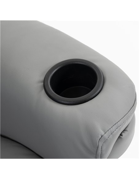 HOMCOM Upholstered Reclining Armchair, Manual Recliner Chair with Footrest and Adjustable Backrest, Grey - pic 205910 | FastDaddyshop