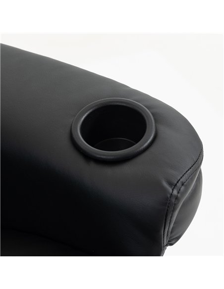 HOMCOM Upholstered Reclining Armchair, Manual Recliner Chair with Footrest and Adjustable Backrest, Black - pic 205919 | FastDaddyshop