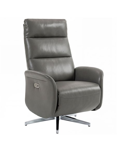 HOMCOM Power Recliner Chair, Swivel Electric Reclining Chair with Type C+USB, Recliner Armchair with Footrest, Dark Grey - pic 205956 | FastDaddyshop