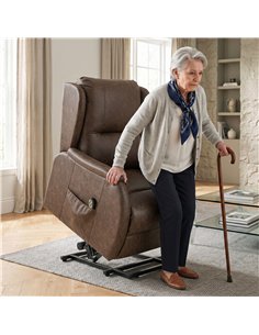 HOMCOM Power Lift Recliner Chair, Dual Motor Electric Lift Chair for Elderly with Remote Control, Brown 2