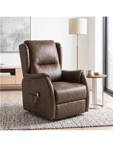 HOMCOM Power Lift Recliner Chair, Dual Motor Electric Lift Chair for Elderly with Remote Control, Brown