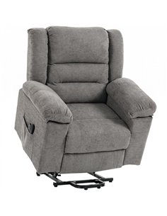 HOMCOM Oversized Riser Recliner Chair with Massage and Heat, Power Lift Recliner for Elderly with Wide Seat and Back, Grey