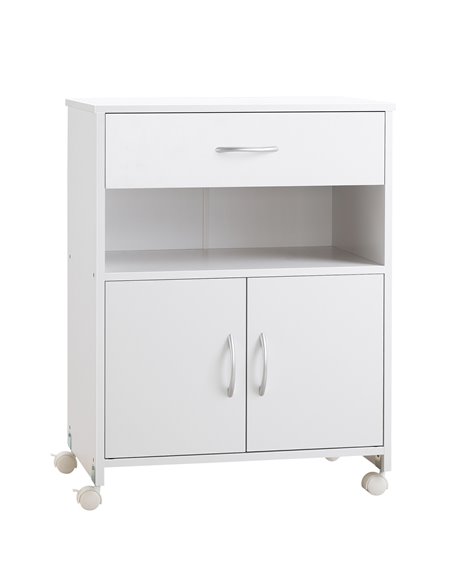 Vinsetto Mobile Printer Cabinet with Storage, Open Shelf, Drawer, White - pic 20600 | FastDaddyshop