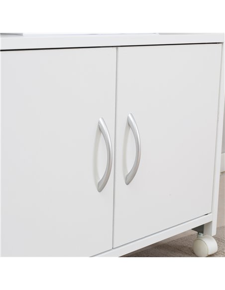 Vinsetto Printer Stand Mobile Printer Cabinet with Storage, Open Shelf, Drawer for Home, Office, White - pic 20605 | FastDaddyshop