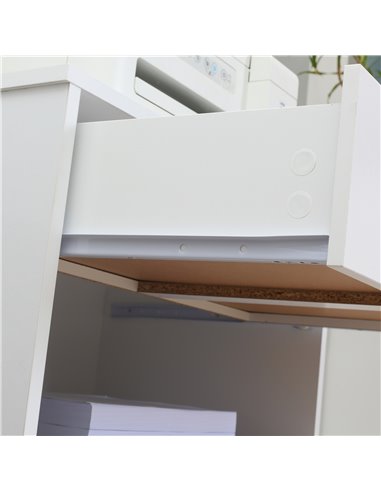 Vinsetto Printer Stand Mobile Printer Cabinet with Storage, Open Shelf, Drawer for Home, Office, White