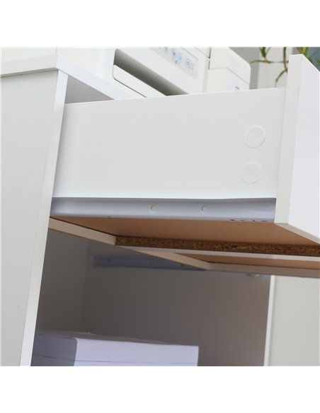 Vinsetto Printer Stand Mobile Printer Cabinet with Storage, Open Shelf, Drawer for Home, Office, White - pic 20606 | FastDaddyshop