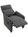 HOMCOM Recliner Armchair, Push Back Recliner Chair with Massage & Heat, Adjustable Armrests, Dual Side Pockets, Dark Grey