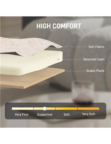 HOMCOM Accent Chair, Chenille Upholstered Tub Chair with Wide Seat, Solid Wood Frame and Legs, Comfy Armchair, Beige - pic 206086 | FastDaddyshop