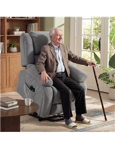 HOMCOM Recliner Armchair Lift Chair, Electric Recliner Chair with Vibration Massage and Heat, Wide Seat, USB Port, Light Grey 2
