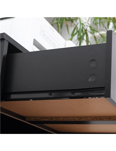 Vinsetto Printer Stand Mobile Printer Cabinet with Storage, Open Shelf, Drawer for Home, Office, Black - pic 20616 | FastDaddyshop