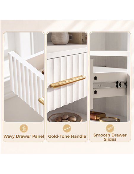 HOMCOM Bookcase Narrow Tall Space-Saving Bookshelf Drawer Open Shelves 60 x 24 x 182 cm White - pic 206240 | FastDaddyshop