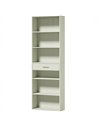 HOMCOM Bookcase Narrow Tall Space-Saving Bookshelf Drawer Open Shelves 60 x 24 x 182 cm Light Green