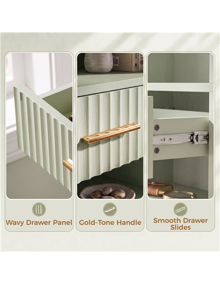 HOMCOM Bookcase Narrow Tall Space-Saving Bookshelf Drawer Open Shelves 60 x 24 x 182 cm Light Green - pic 206258 | FastDaddyshop