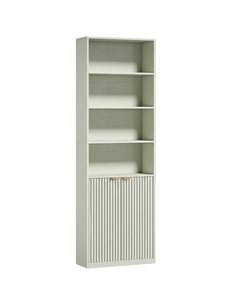 HOMCOM Bookcase Adjustable Shelf Bookshelf Anti-Tip Hardware 6-Tier, Light Green