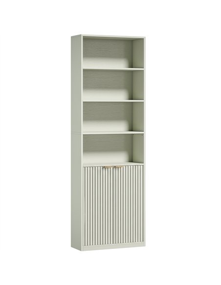 HOMCOM Bookcase Adjustable Shelf Bookshelf Anti-Tip Hardware 6-Tier, Light Green - pic 206280 | FastDaddyshop