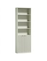 HOMCOM Bookcase Adjustable Shelf Bookshelf Anti-Tip Hardware 6-Tier, Light Green