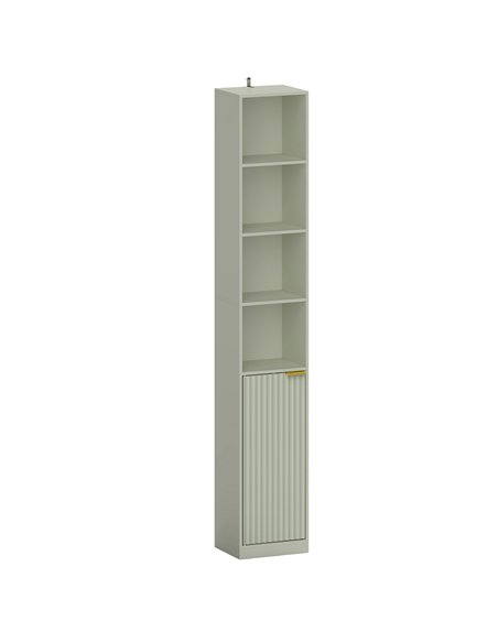 HOMCOM Bookcase Adjustable Shelf Bookshelf Anti-Tip Hardware 6-Tier Storage Cabinet Light Green - pic 206289 | FastDaddyshop