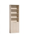 HOMCOM Bookcase Adjustable Shelf Bookshelf Anti-Tip Hardware 6-Tier, Oak Wood Effect