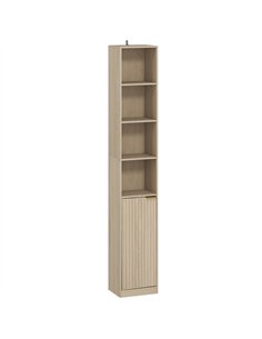 HOMCOM Bookcase Adjustable Shelf Bookshelf Anti-Tip Hardware 6-Tier Storage Cabinet Oak Wood Effect