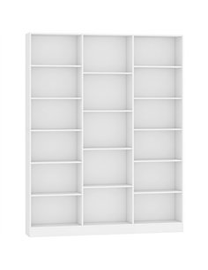 HOMCOM Bookcase with Open Storage, 6-Tier Bookshelf with Anti-Tipping Hardware, White