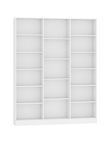 HOMCOM Bookcase with Open Storage, 6-Tier Bookshelf with Anti-Tipping Hardware, White - pic 206334 | FastDaddyshop