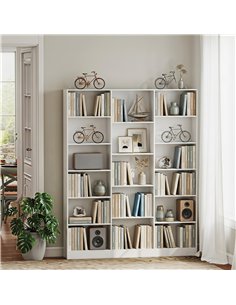 HOMCOM Bookcase with Open Storage, 6-Tier Bookshelf with Anti-Tipping Hardware, White 2