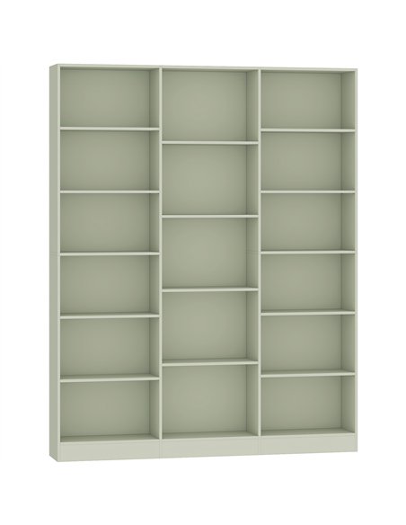 HOMCOM Bookcase with Open Storage, 6-Tier Bookshelf with Anti-Tipping Hardware, Light Green - pic 206370 | FastDaddyshop