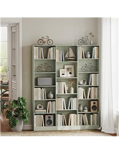 HOMCOM Bookcase with Open Storage, 6-Tier Bookshelf with Anti-Tipping Hardware, Light Green 2