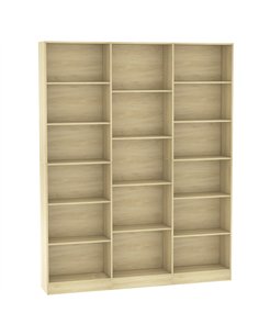 HOMCOM Bookcase with Open Storage, 6-Tier Bookshelf with Anti-Tipping Hardware, Oak