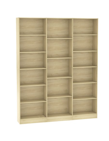 HOMCOM Bookcase with Open Storage, 6-Tier Bookshelf with Anti-Tipping Hardware, Oak - pic 206379 | FastDaddyshop