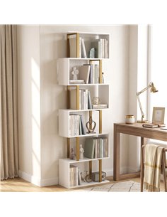 HOMCOM standing units free bookshelves industrial case bedroom 2