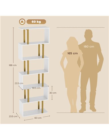 HOMCOM standing units free bookshelves industrial case bedroom
