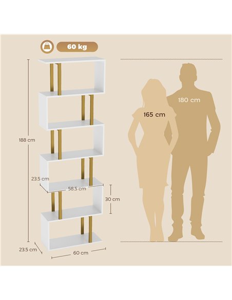HOMCOM standing units free bookshelves industrial case bedroom - pic 206399 | FastDaddyshop