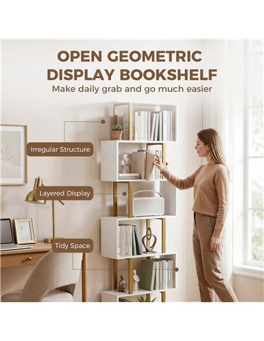HOMCOM standing units free bookshelves industrial case bedroom