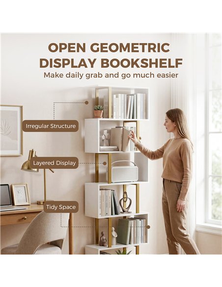 HOMCOM standing units free bookshelves industrial case bedroom - pic 206400 | FastDaddyshop